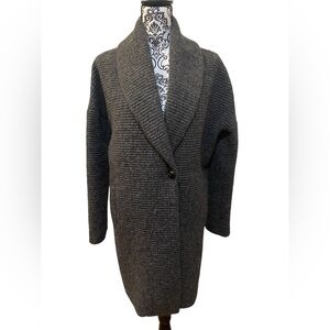 7 For All Mankind Gray Wool Blend Coat
